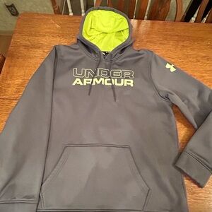 Under Armour Gray and Neon Green Hoodie